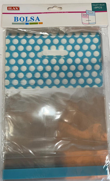 Saco de Rebuçado Azul Bolinha - 9 un